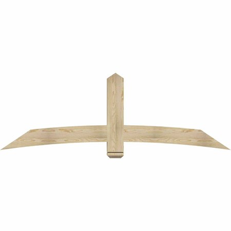 Ekena Millwork Bellingham Rough Sawn Timber Gable Bracket, Douglas Fir, 84"W x 28"H x 4"D x 6"F, 8/12 Pitch GBW084X28X0406BEL00RDF